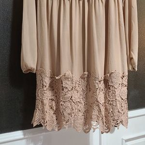 ASOS Dresses - Asos Beige lace long sleeve dress. ASOS Dresses - Asos Beige lace long sleeve dress.